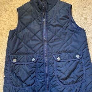 Quilted navy blue vest